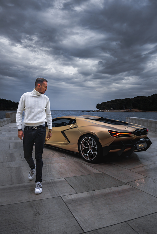 Private Lamborghini Revuelto Shoot on the pier of Bellevue Hotel Mali Lošinj